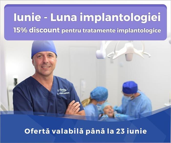 15% reducere pentru tratamente implantologice